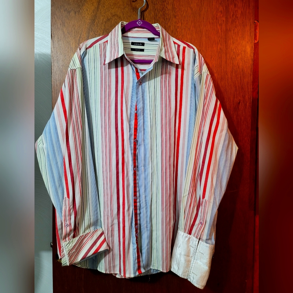 *VTG*  Attitude.   Soho.  Men's 70's-80's  Dress Shirt.  Size XL.  (938)
